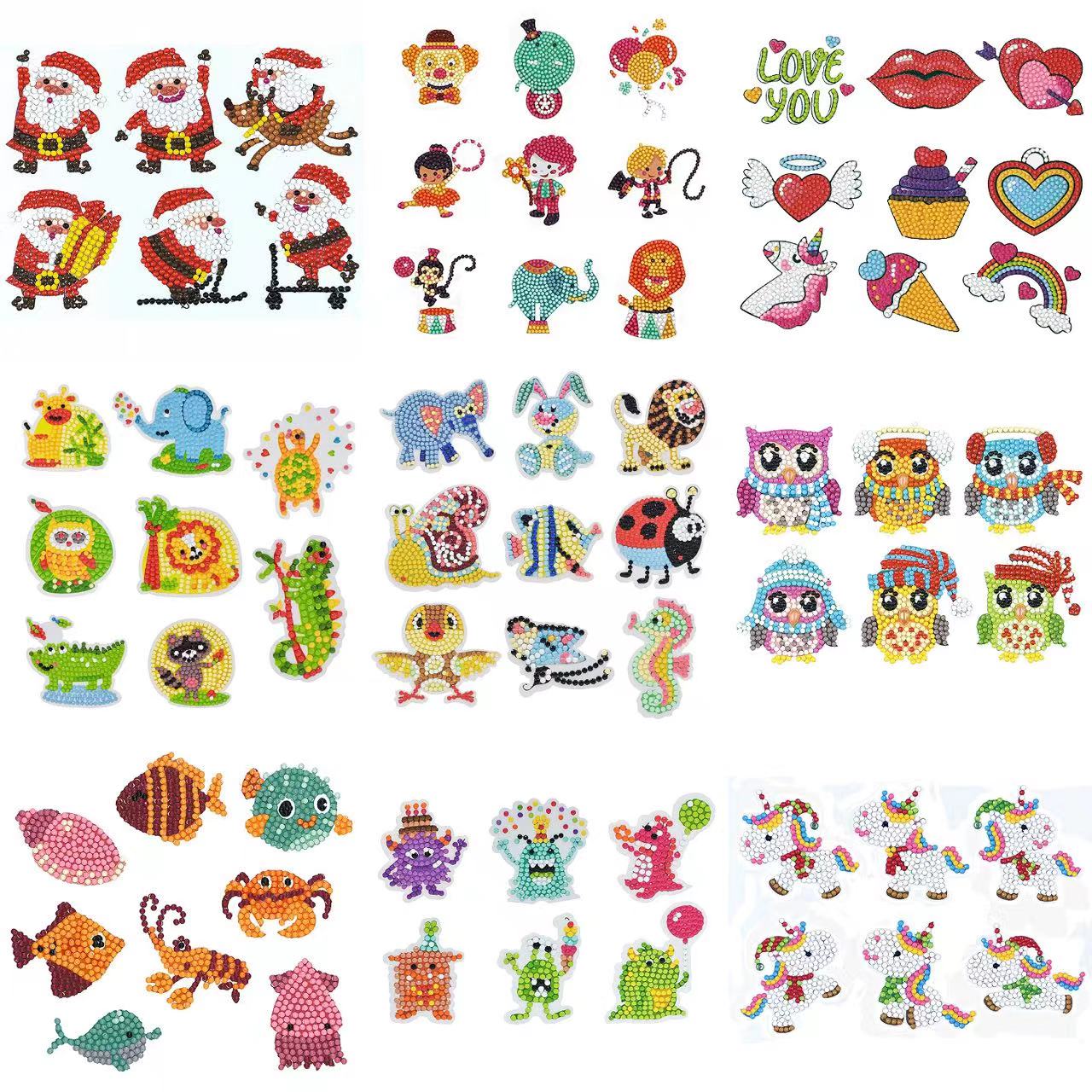 Resin Art Diy - Stiker lukisan berlian 5D DIY pola