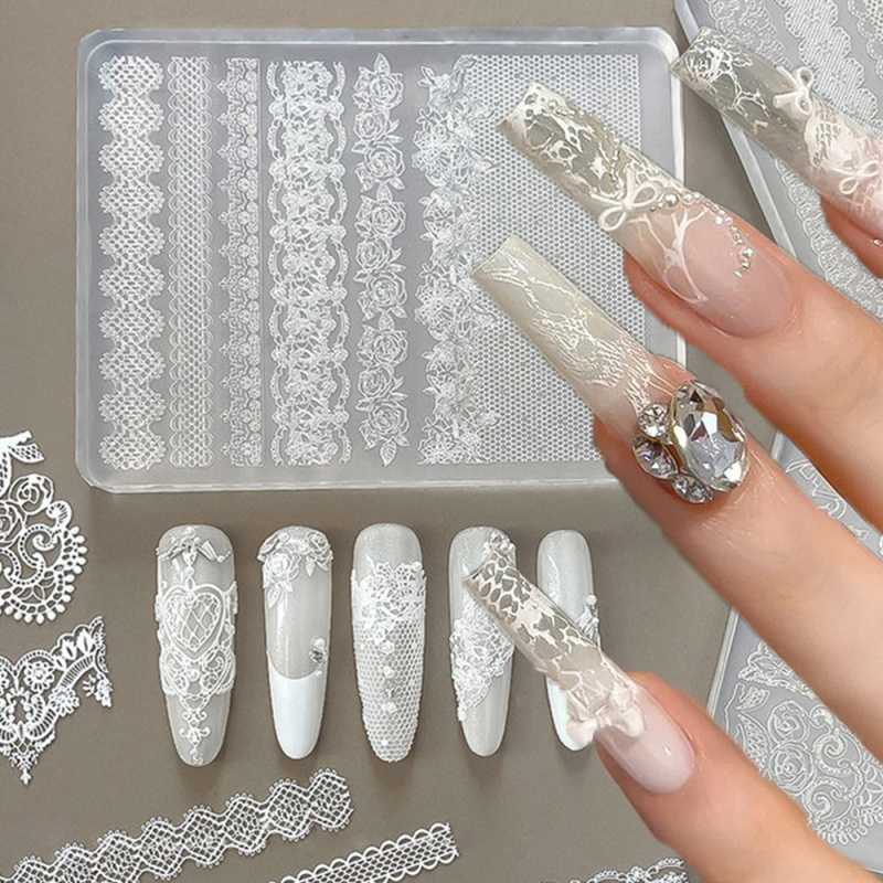 Resin Art Template - 1 Buah Cetakan Kuku Silikon 3D