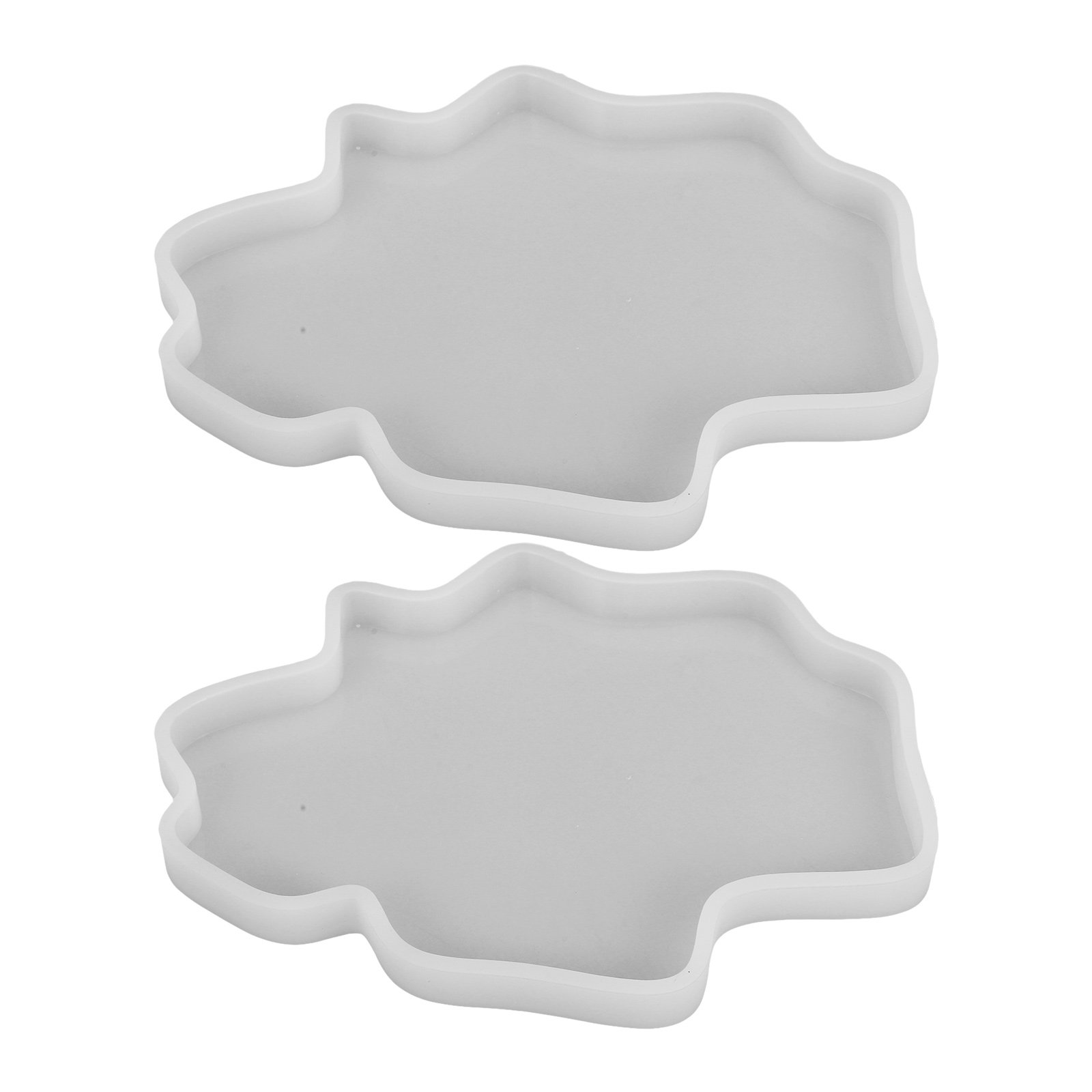 Resin Art Coasters - 2Pcs Cetakan Resin Bentuk Tidak Beraturan