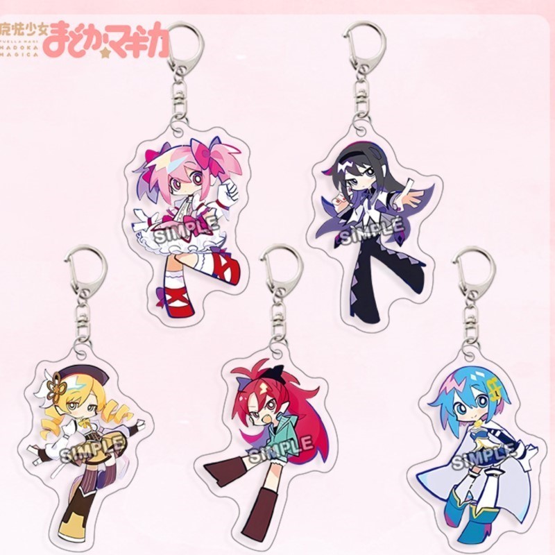 Resin Art Keychain - Puella Magi Madoka Magica Kaname Gantungan