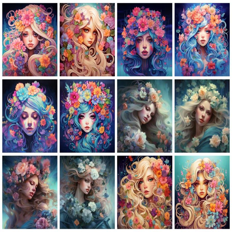 Resin Art Ideas With Pictures - Lukisan Berlian Karakter CHENISTORY, Seni Dinding,