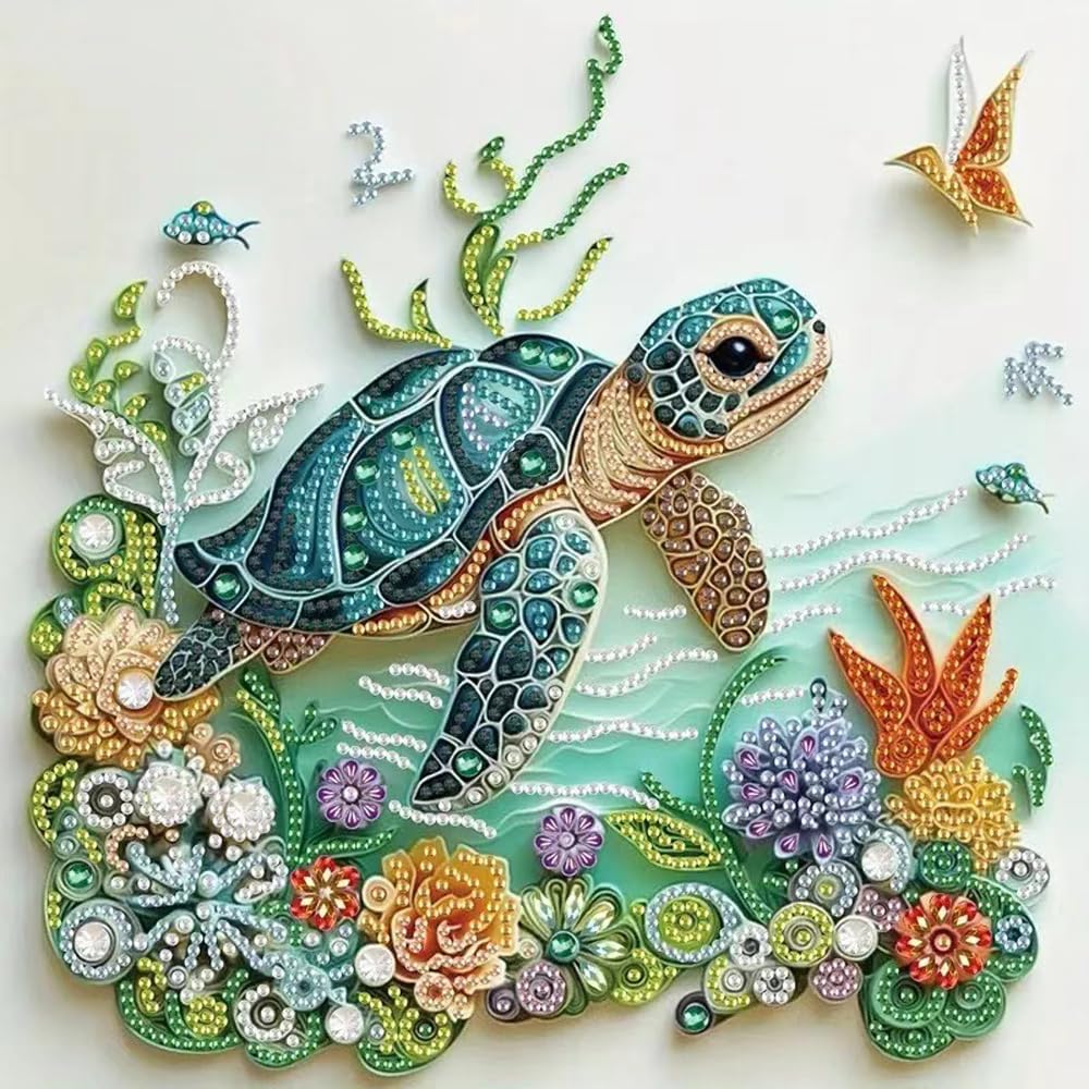 Resin Art And Deco - Kit Lukisan Berlian Bentuk Khusus Penyu