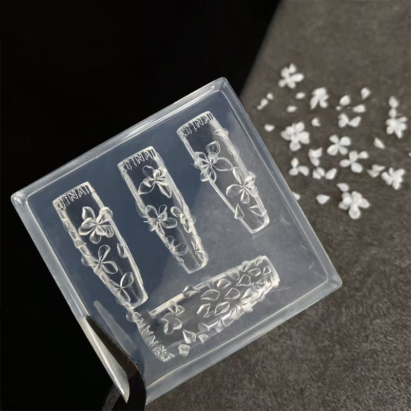 Resin Art Template - 1 Buah Cetakan Kuku Bunga 3D