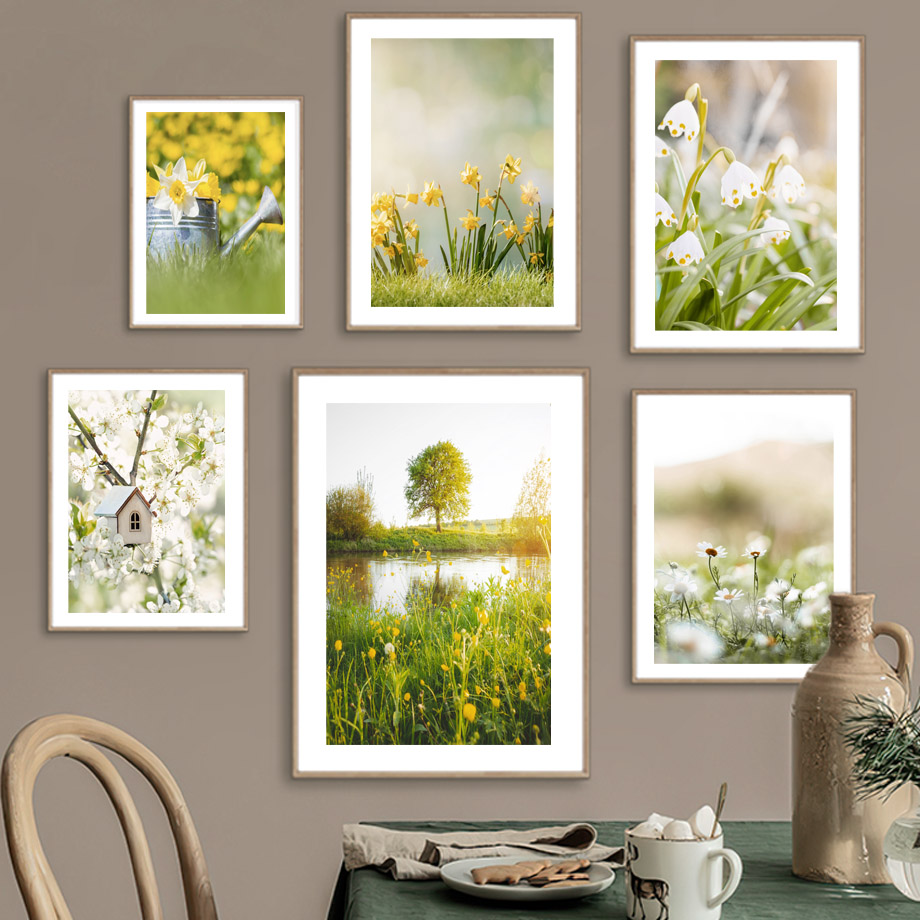 Resin Art Flowers - Poster dan Cetakan Pemandangan Musim Semi