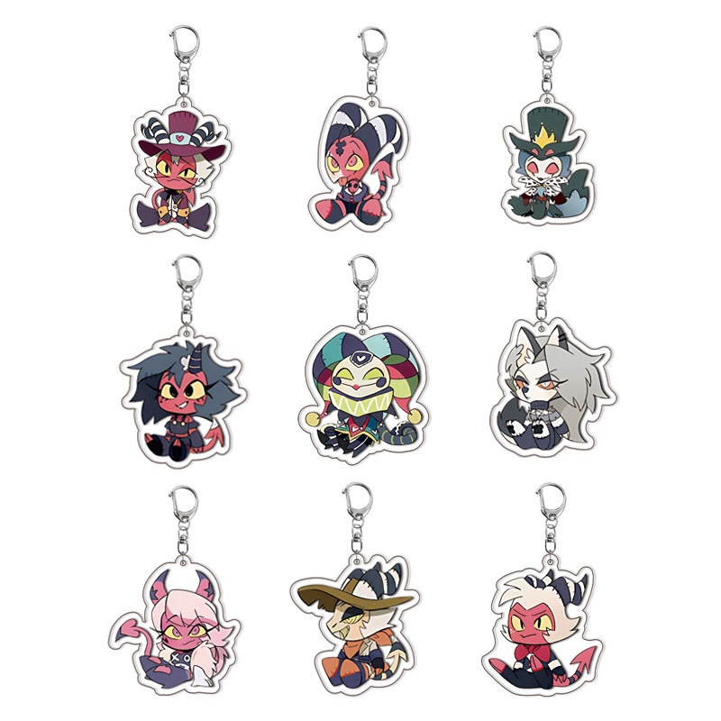 Resin Art Keychain - Hazbin Hotel Produk Akrilik Baru Terkait