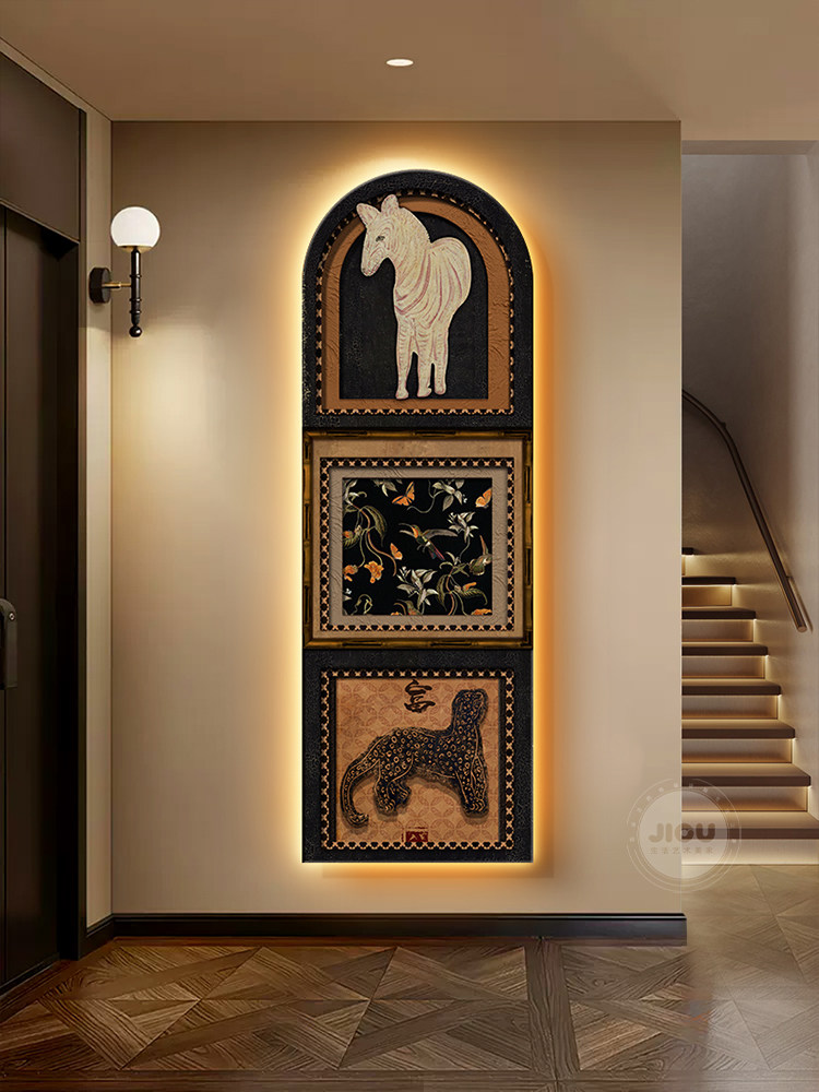Resin Art On Wood - Lukisan Dekoratif Pintu Masuk Gaya Art