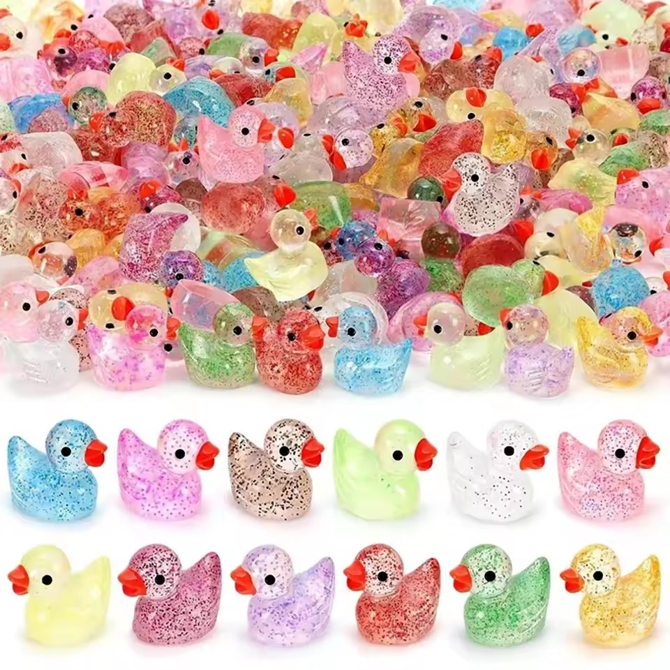 Resin Art And Deco - Lanskap Mikro Lucu Berkilauan Merah Muda