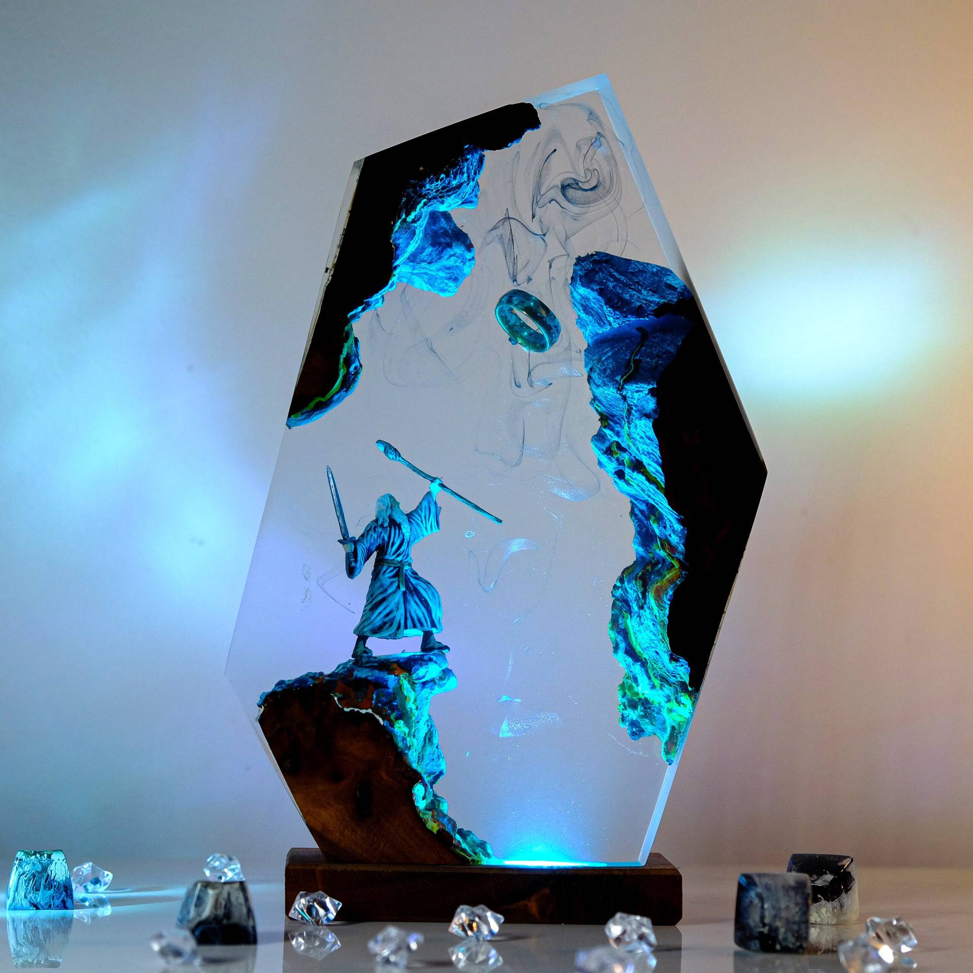 Resin Artist - Lampu Resin Figur Adegan Film Cincin