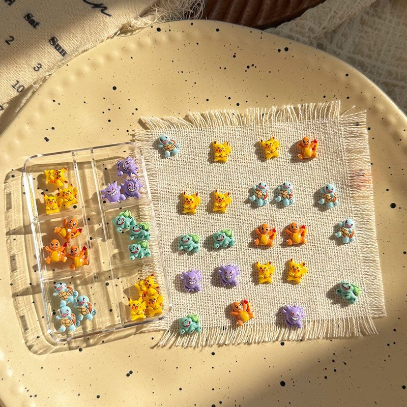 Resin Art Diy - Aksesori seni kuku Pokemon, hiasan kuku