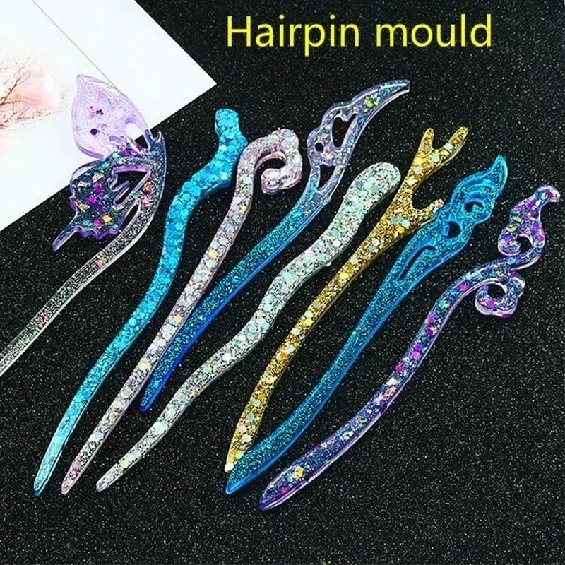 Resin Art Diy - Cetakan Khusus Silikon Jepit Rambut Transparan