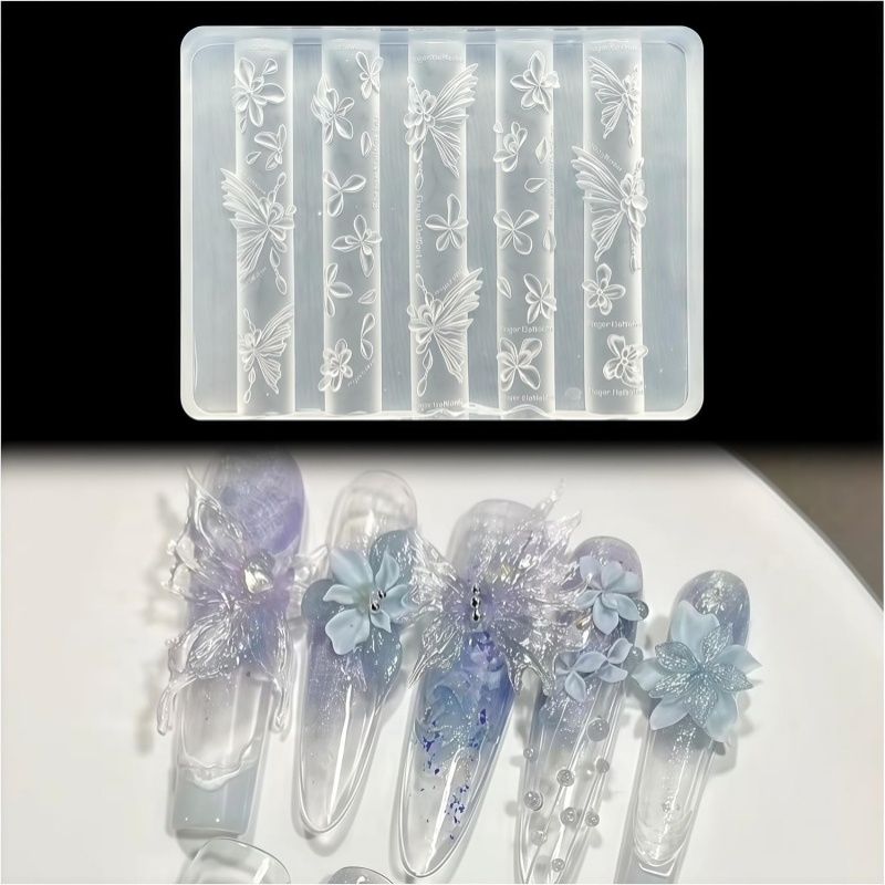 Resin Art Template - Cetakan Seni Kuku Gel 3D Bentuk