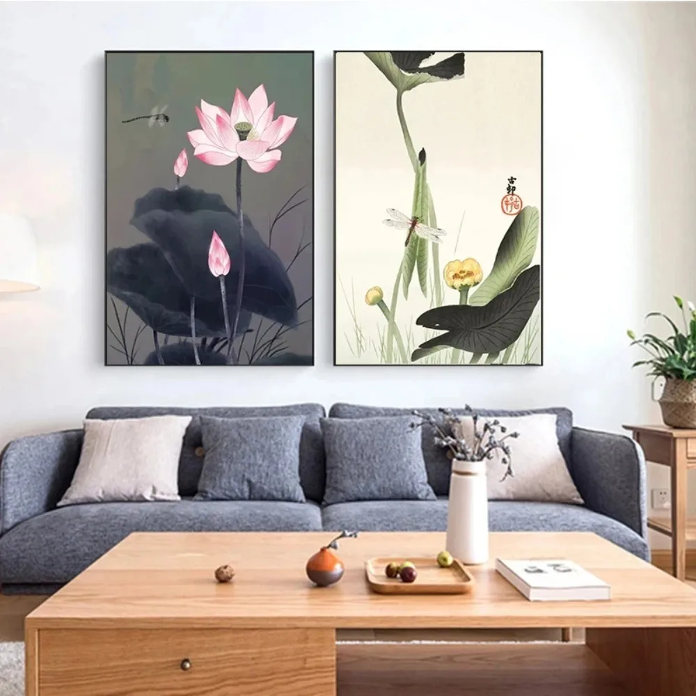 Resin Art Flowers - Poster Seni Pemandangan Daun Bunga Teratai
