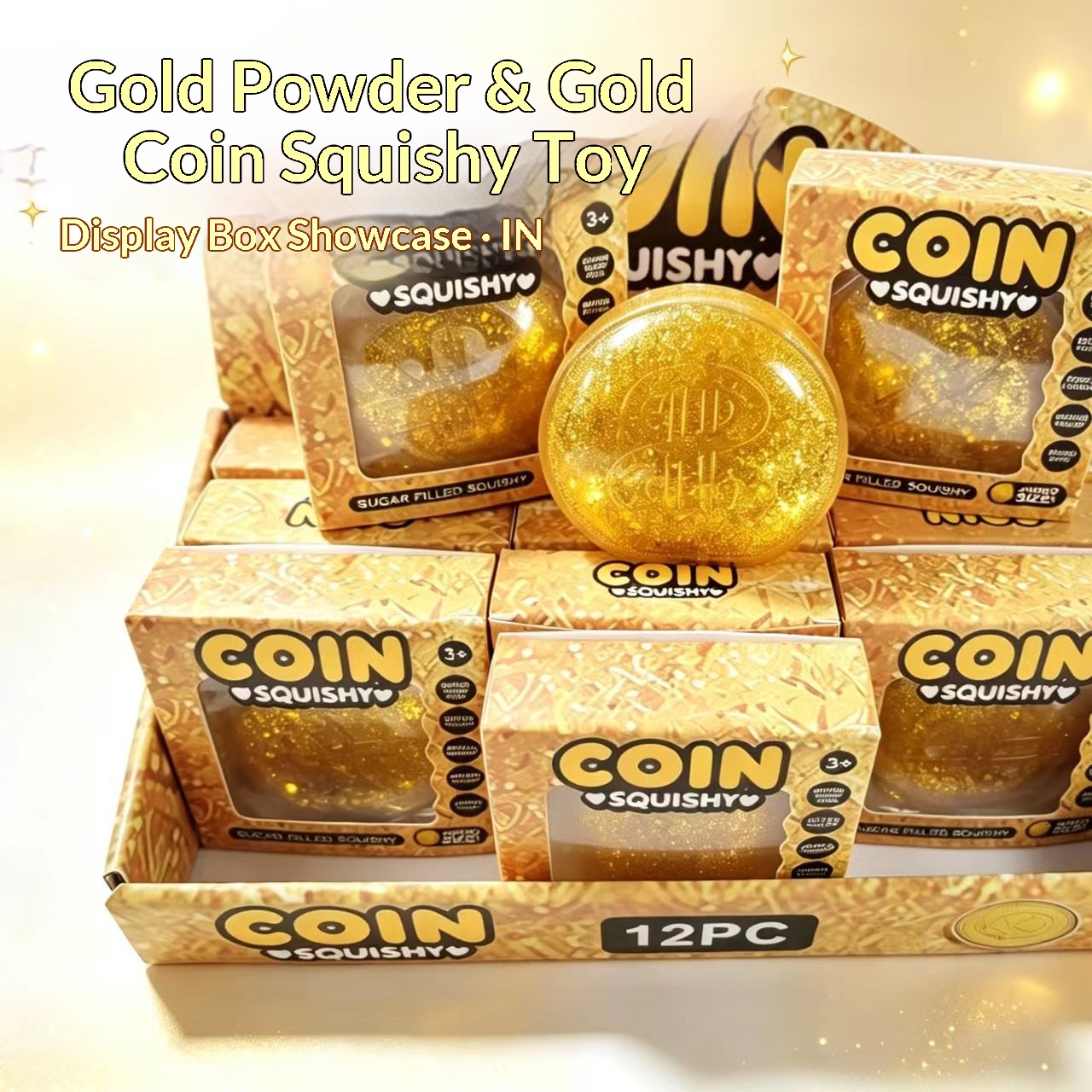 Resin Art And Deco - 12pcs/Full Case 8.5cm Mainan Squishy Koin