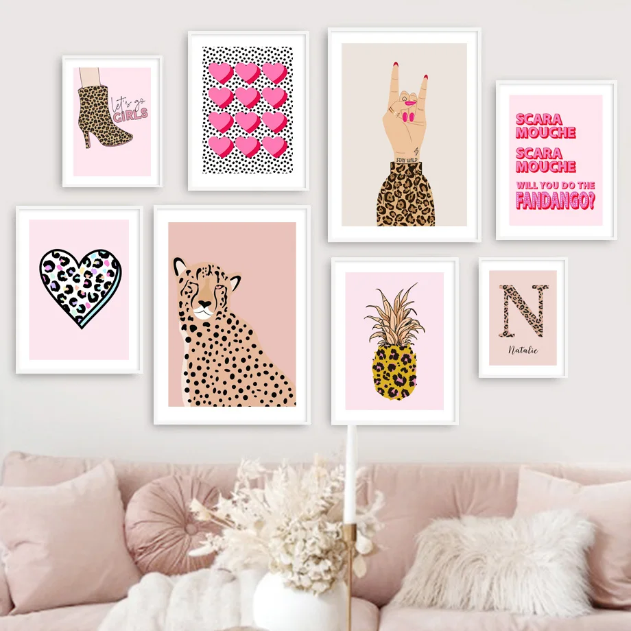 Resin Art Name - Seni Dinding Abstrak Nordik Poster Berlian