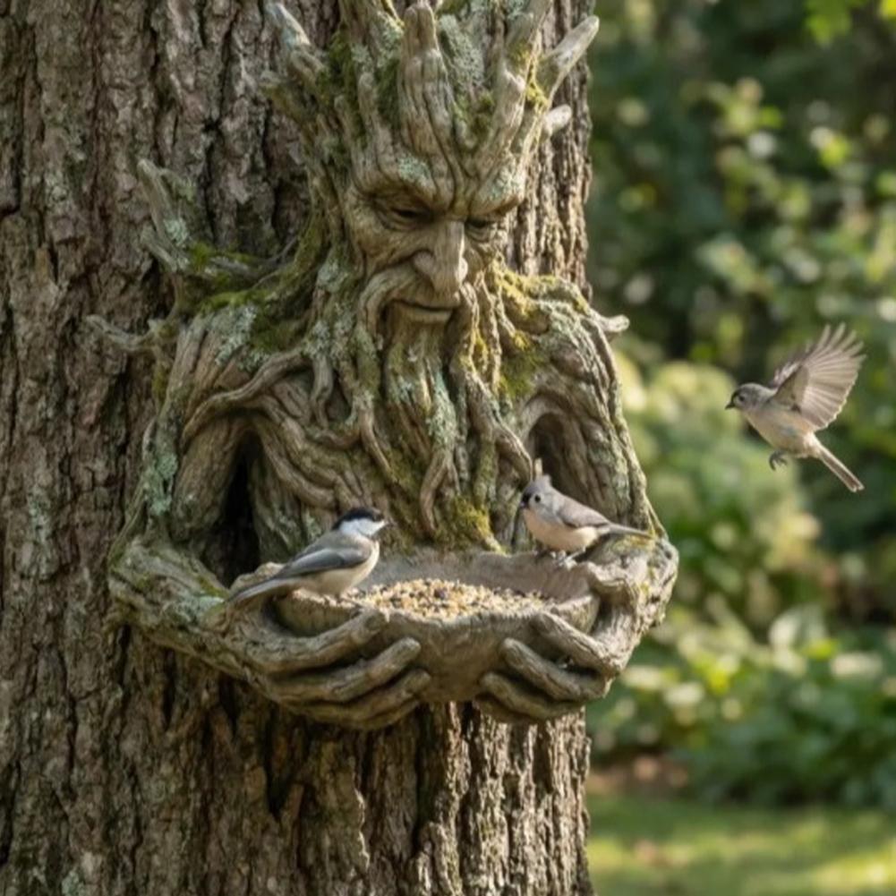 Resin Art On Wood - Tempat Makan Burung Terpasang di Pohon,