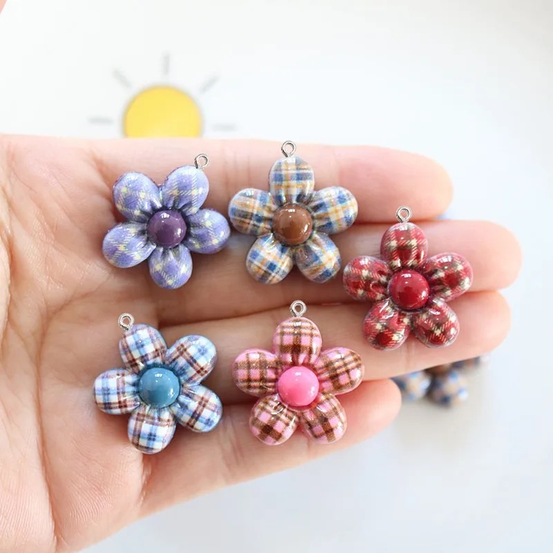 10Pcs Liontin Resin Bunga Mani - Resin Art Keychain ulasan dan harga