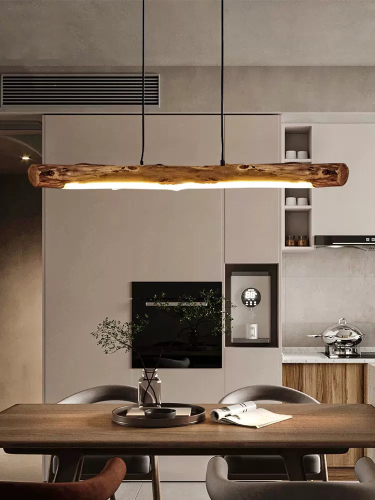 Lampu Gantung Kayu LED Lampu G - Resin Art On Wood ulasan dan harga