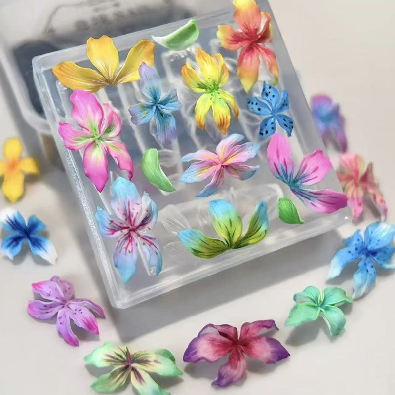 1 Buah Cetakan Kuku Bunga 3D D - Resin Art Template ulasan dan harga