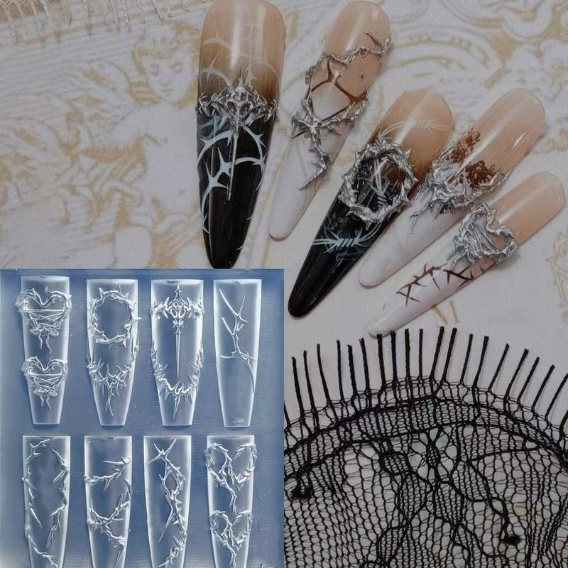 Cetakan Silikon Desain Kuku Du - Resin Art Template ulasan dan harga