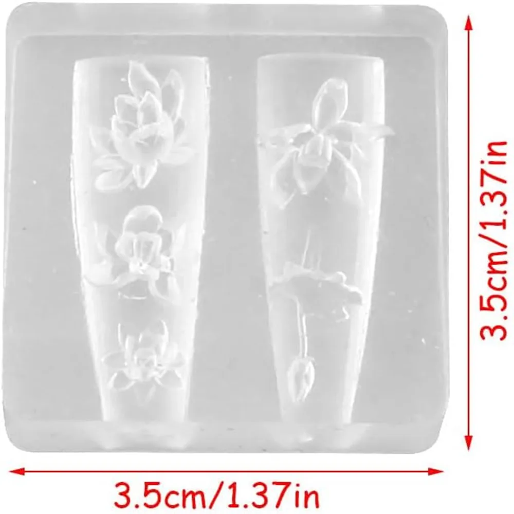 Cetakan Silikon Desain Kuku Du - Resin Art Template ulasan dan harga