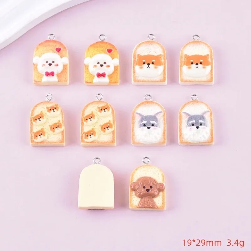 10 Buah Liontin Resin Anjing R - Resin Art Keychain ulasan dan harga