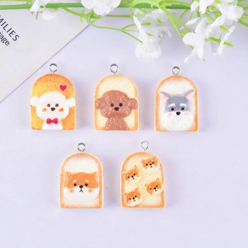 10 Buah Liontin Resin Anjing R - Resin Art Keychain ulasan dan harga