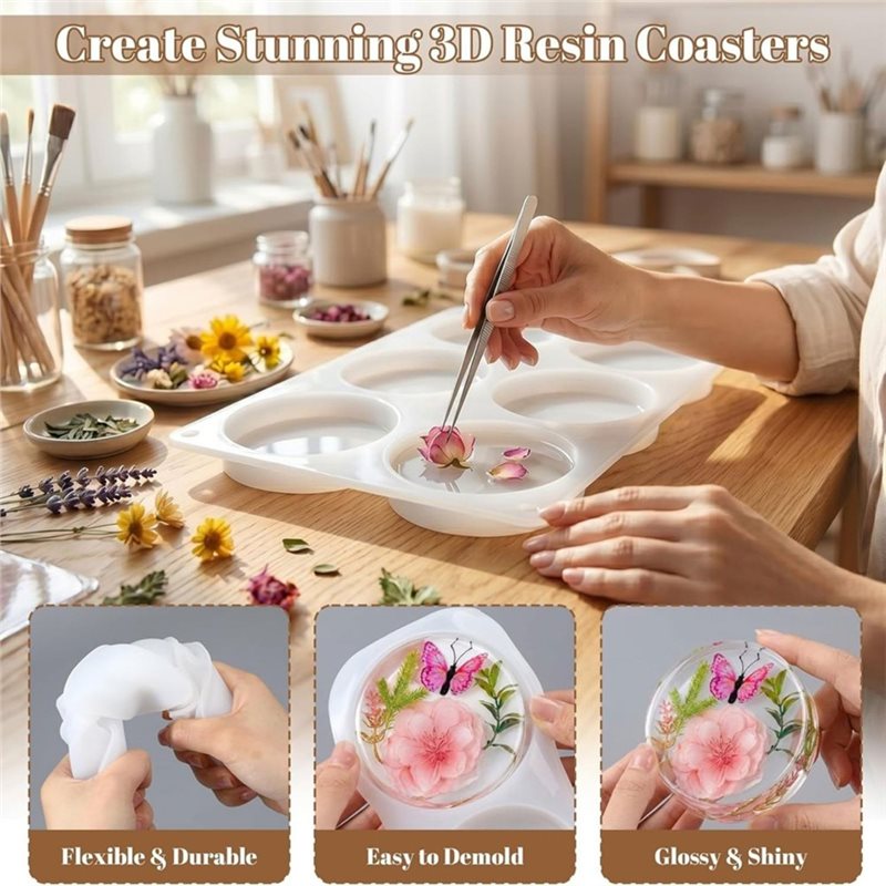 [ABFI!】 Cetakan Resin untuk Ke - Resin Art Coasters ulasan dan harga