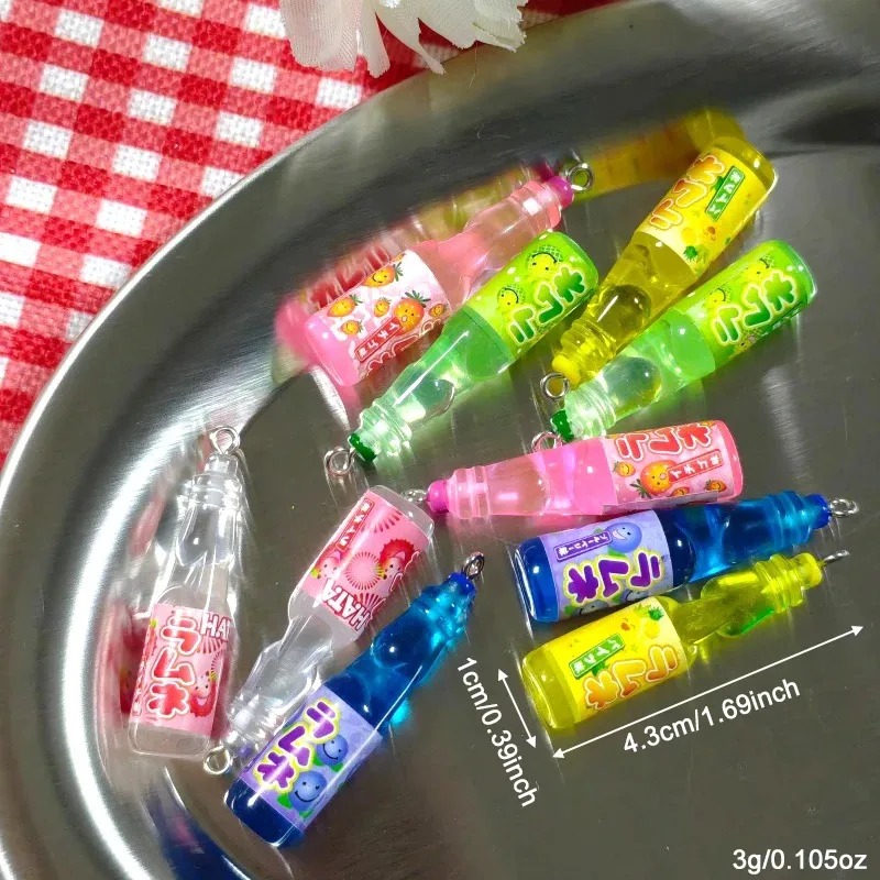 10 Buah Liontin Resin Botol So - Resin Art Keychain ulasan dan harga