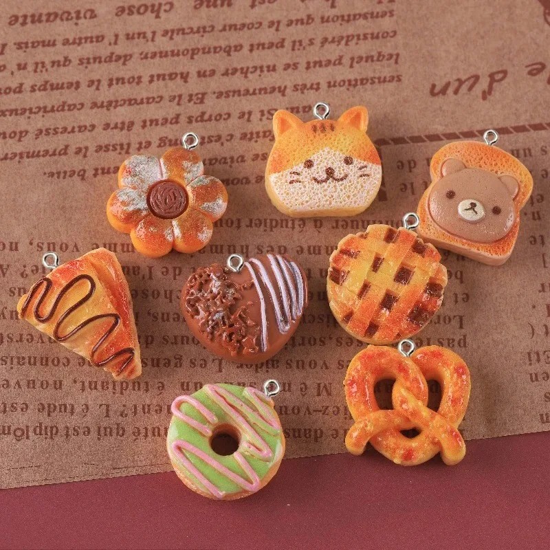 10 Buah Liontin Resin Makanan  - Resin Art Keychain ulasan dan harga