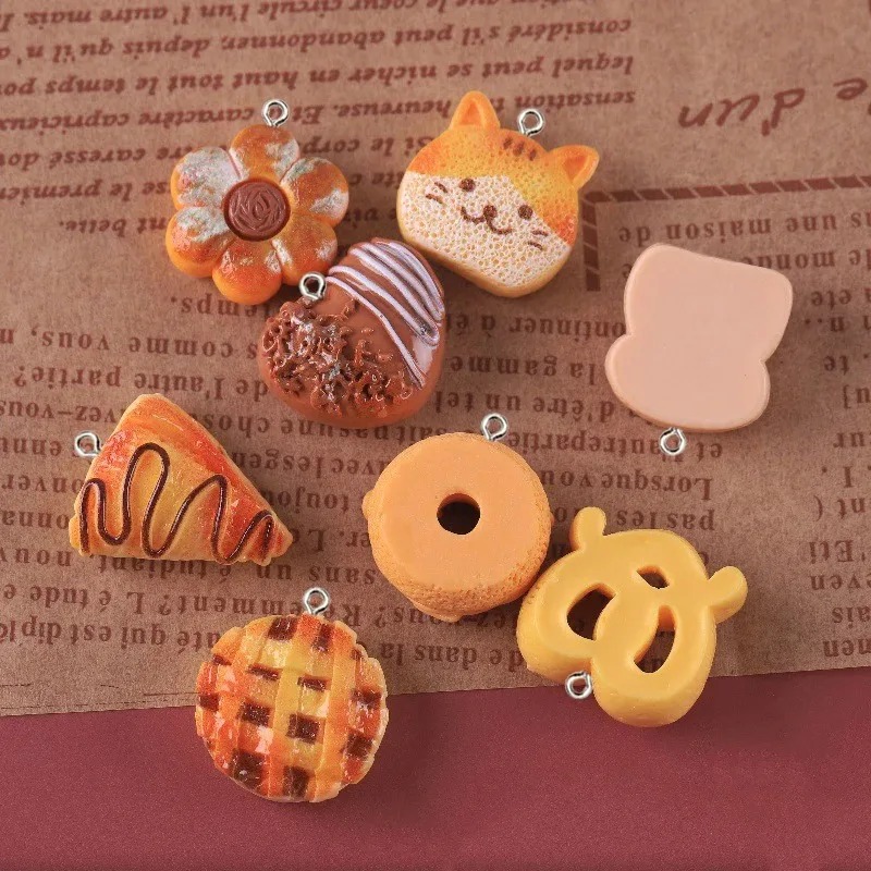 10 Buah Liontin Resin Makanan  - Resin Art Keychain ulasan dan harga