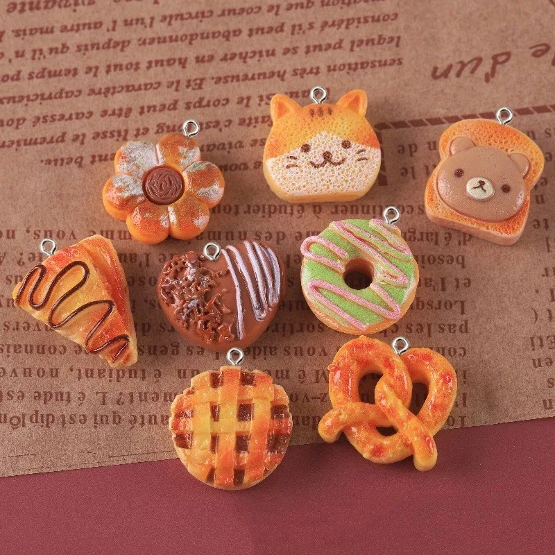 10 Buah Liontin Resin Makanan  - Resin Art Keychain ulasan dan harga