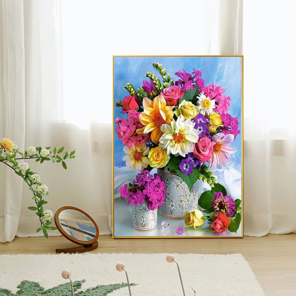 Lukisan Berlian 5D Motif Bunga - Resin Art Flowers ulasan dan harga
