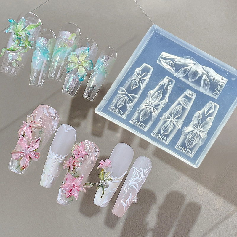 Z. Cetakan Kuku Bunga 3D DIY A - Resin Art Template ulasan dan harga