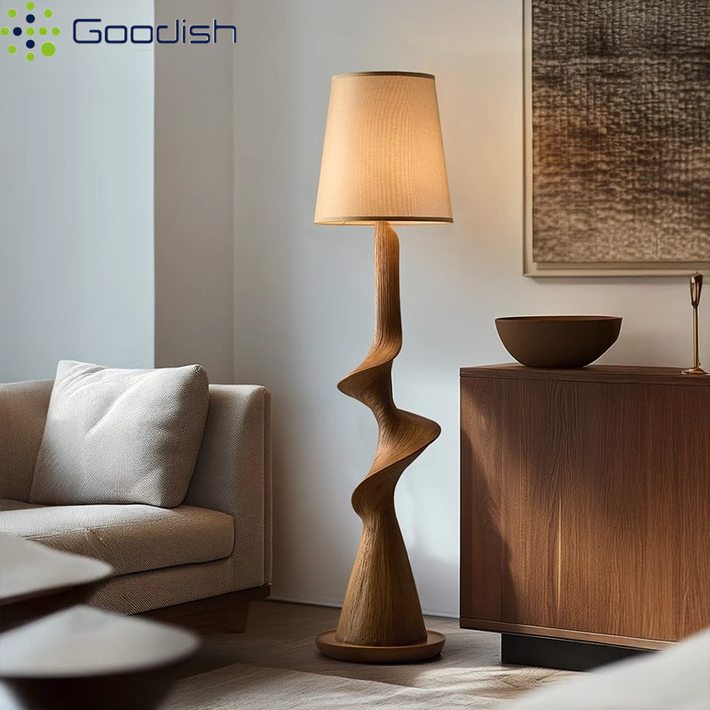 Lampu Lantai LED Kayu Lengkung - Resin Art On Wood ulasan dan harga