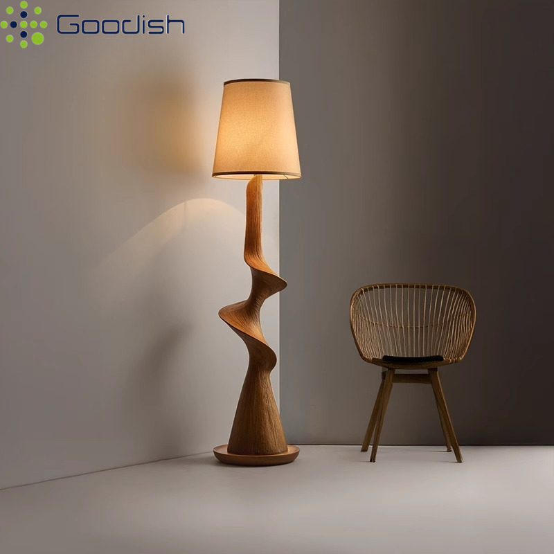 Lampu Lantai LED Kayu Lengkung - Resin Art On Wood ulasan dan harga