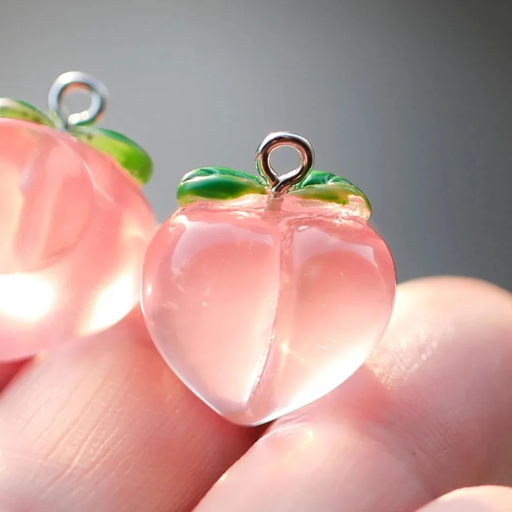 10 Buah Liontin Resin Persik M - Resin Art Keychain ulasan dan harga