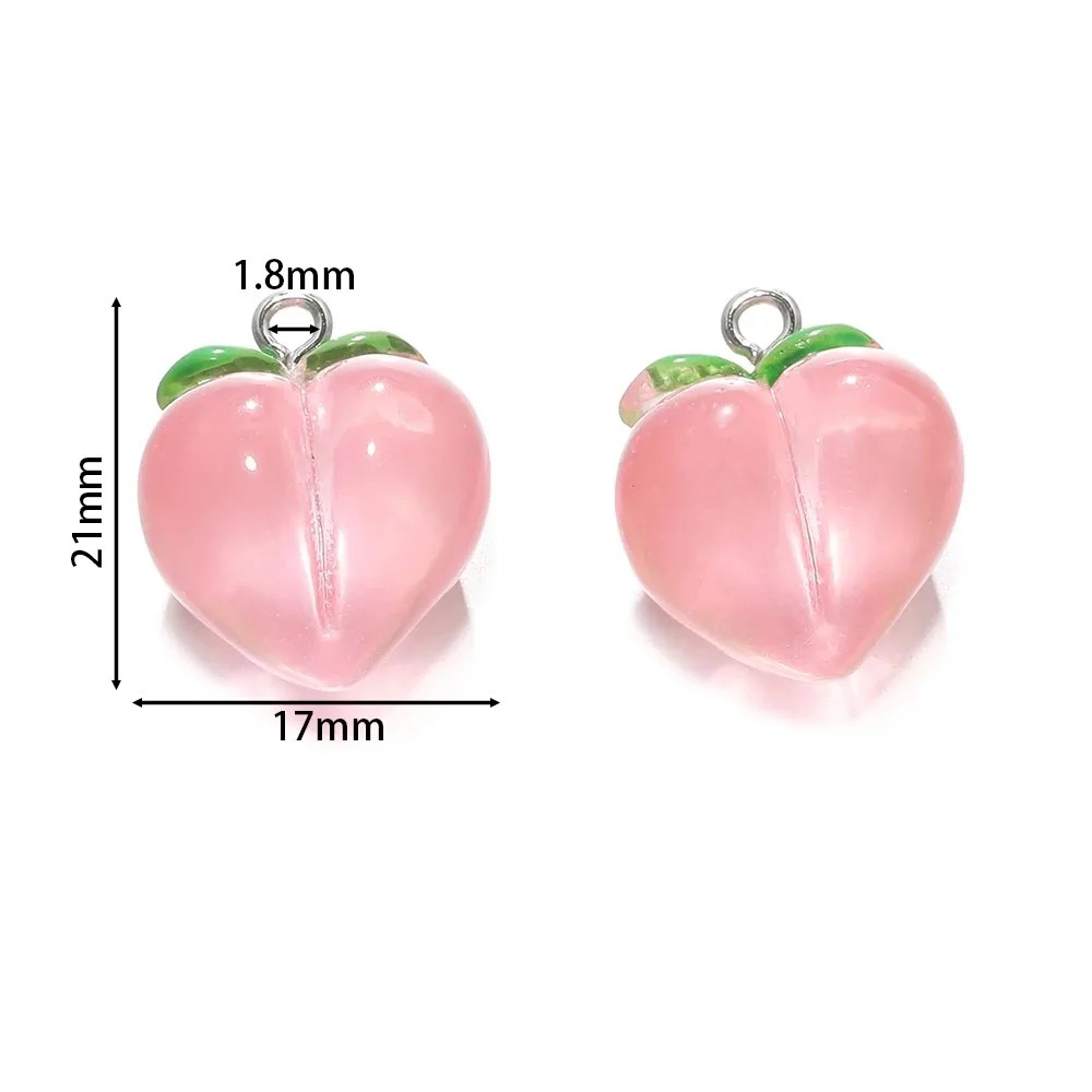 10 Buah Liontin Resin Persik M - Resin Art Keychain ulasan dan harga