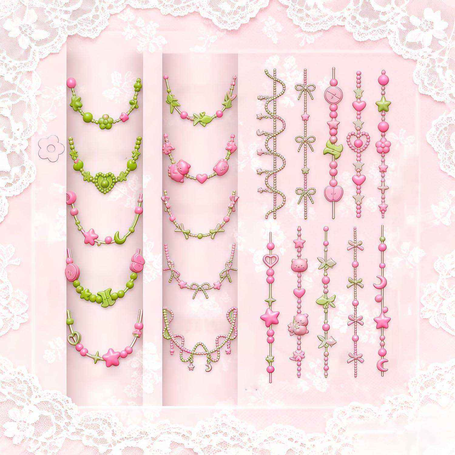 Cetakan Seni Kuku Gel Kalung M - Resin Art Template ulasan dan harga