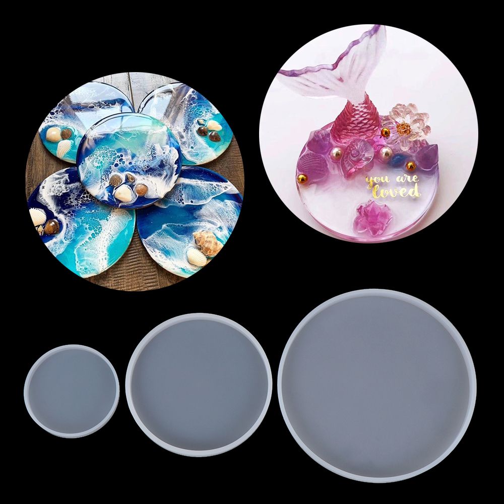 Cetakan Coaster Bulat Silikon  - Resin Art Coasters ulasan dan harga