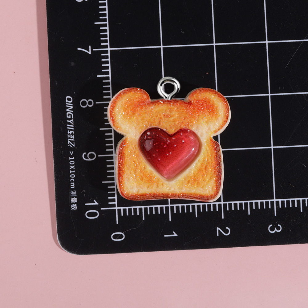 10pcs Resin Charms Bentuk Hati - Resin Art Keychain ulasan dan harga