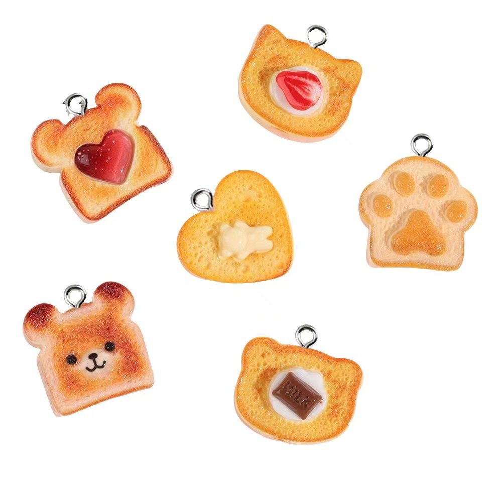 10pcs Resin Charms Bentuk Hati - Resin Art Keychain ulasan dan harga