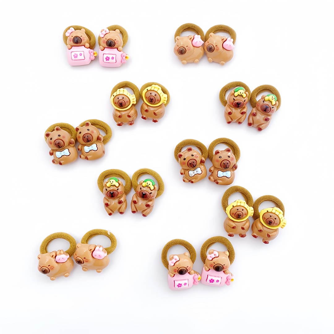10Pcs Ikat Rambut Capybara Luc - Resin Art For Kids ulasan dan harga