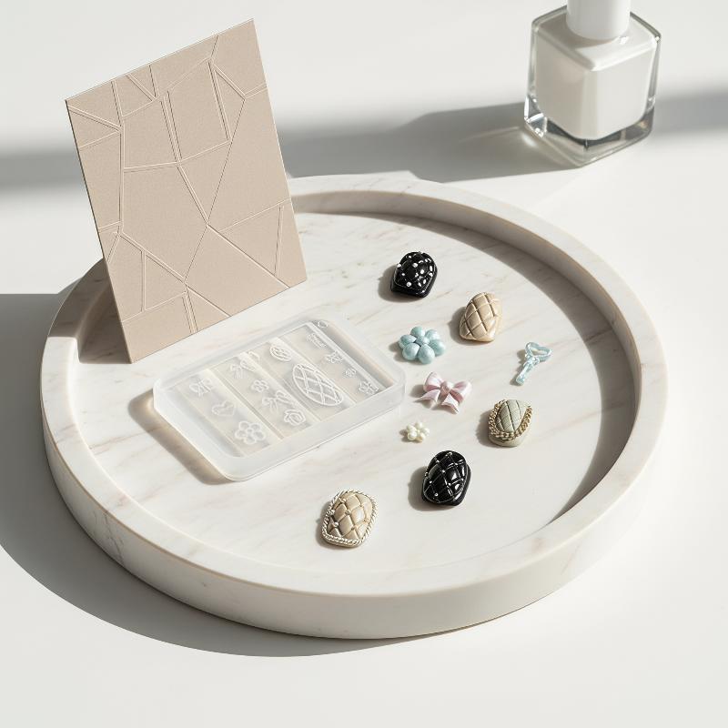 Cetakan Kuku Silikon Portabel  - Resin Art Template ulasan dan harga