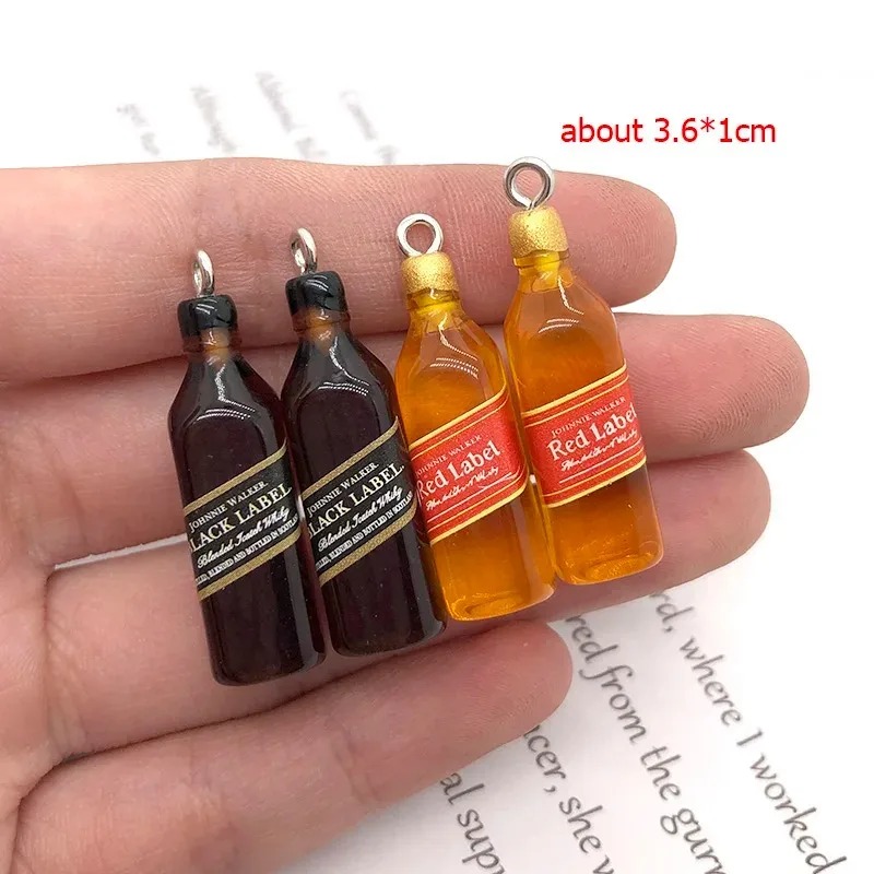 10 Buah Liontin Resin Botol Wi - Resin Art Keychain ulasan dan harga