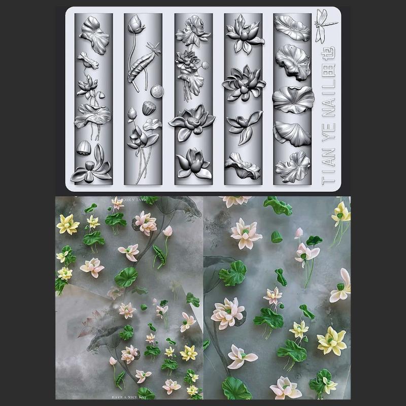 Cetakan Kuku Melengkung 3D Ser - Resin Art Template ulasan dan harga