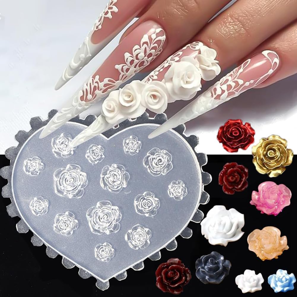 Cetakan Kuku Bunga 3D Alat Kuk - Resin Art Template ulasan dan harga