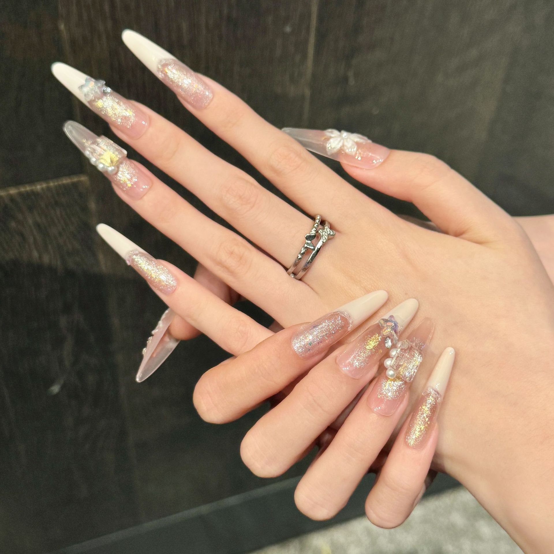 10 Buah Seni Kuku Stiletto Bua - Resin Art Flowers ulasan dan harga