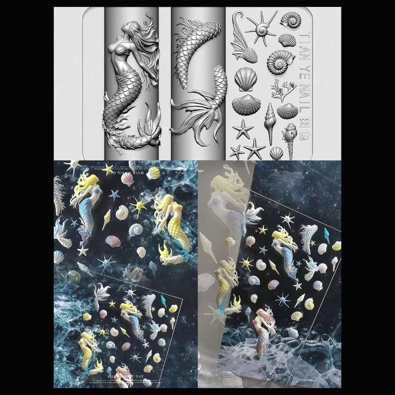 Templat Putri Duyung Laut 3D d - Resin Art Template ulasan dan harga