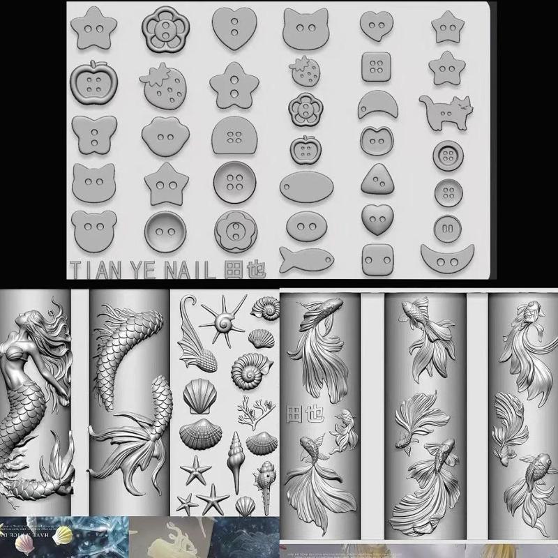 Templat Putri Duyung Laut 3D d - Resin Art Template ulasan dan harga