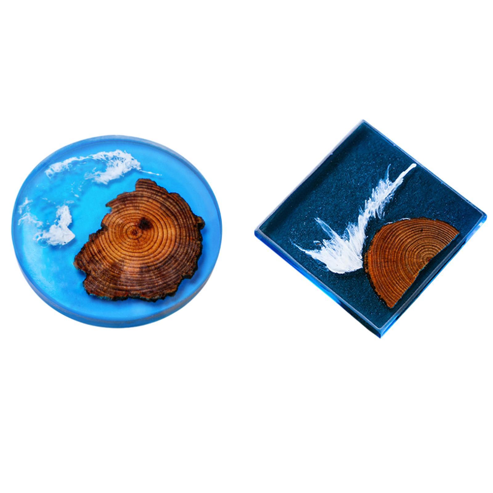 6 Buah Tatakan Gelas Epoxy Set - Resin Art Coasters ulasan dan harga